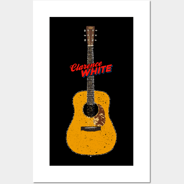 Clarence White Martin D28 Acoustic Guitar Wall Art by Daniel Cash Guitar